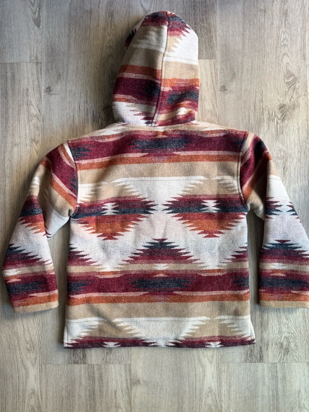 Me & Henry London Aztec Burgundy Rancho Jacket Poncho Southern Western Style 8yr